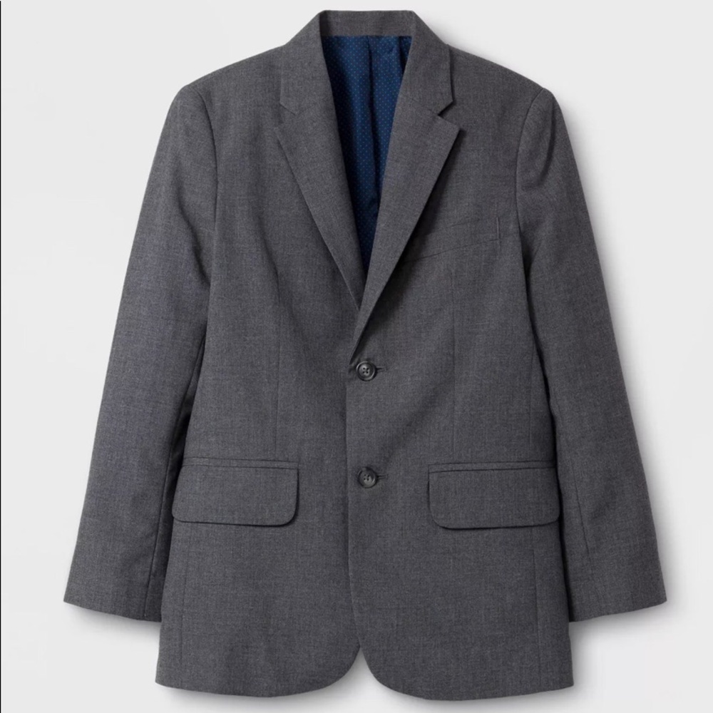 Cat & Jack Blazer Boys' Suit Jacket Gray 8 - NEW - Picture 1 of 2